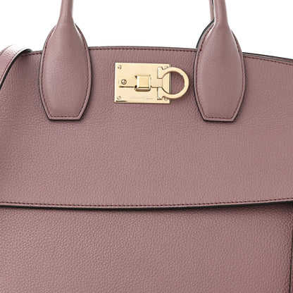 Salvatore Ferragamo Calfskin Large Studio Bag Caraway Seed 8 of 13