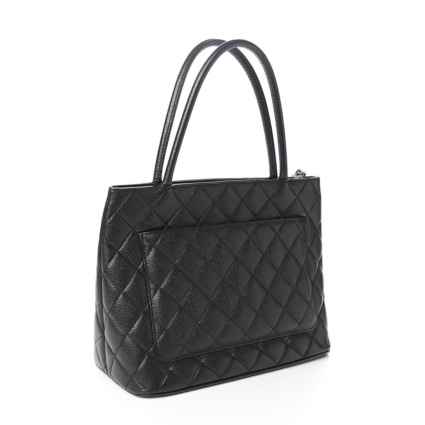 Caviar Quilted Medallion Tote Black