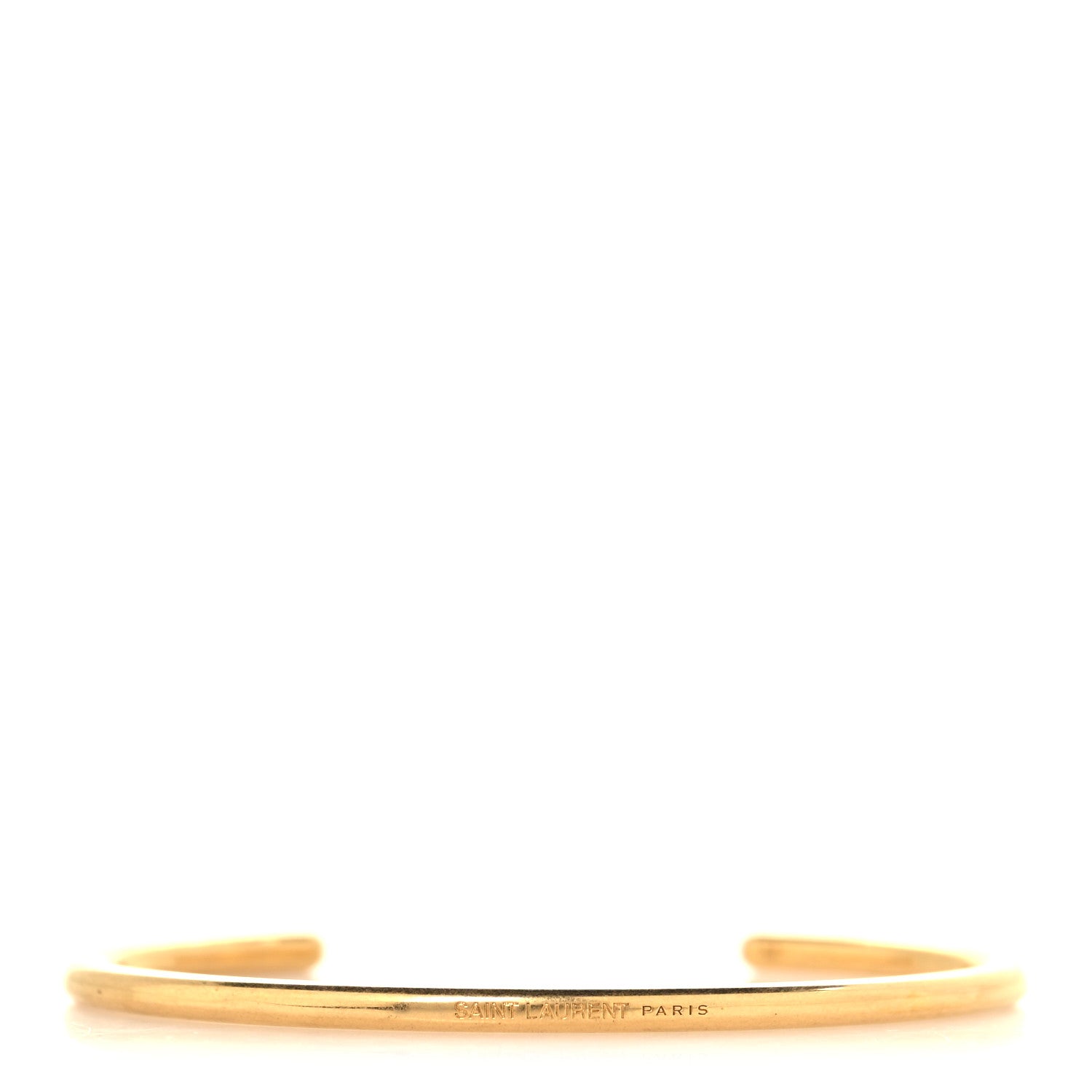 Saint Laurent Metal Logo Cuff Bracelet M Gold 1 of 4