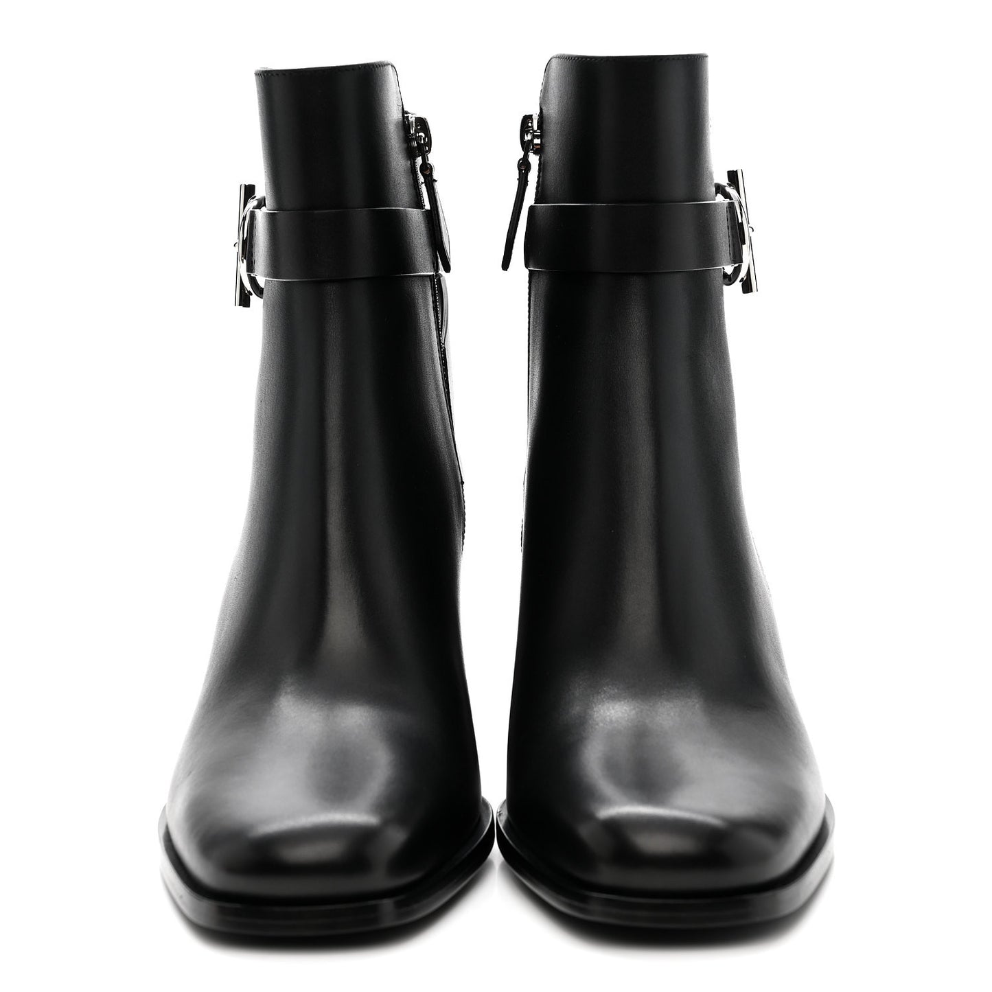 Calfskin Jill 60 Ankle Boots 38.5 Black