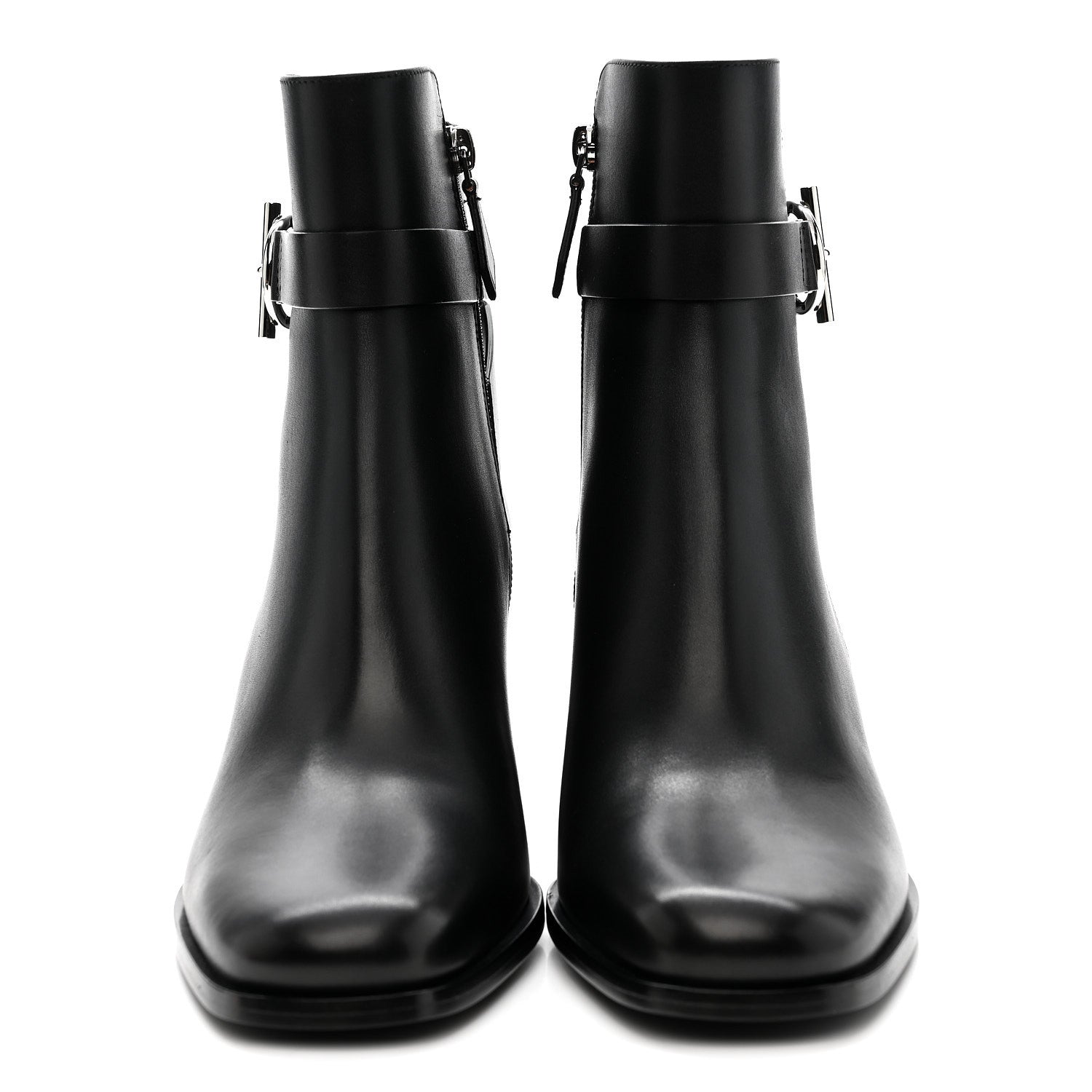 Hermes Calfskin Jill 60 Ankle Boots 38.5 Black 3 of 8