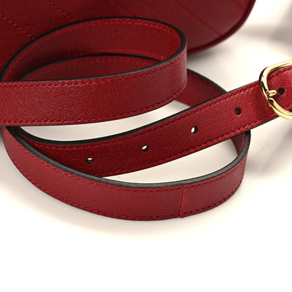 Gucci Sakai Be Green Calfskin Diagonal Stitched Small Blondie Shoulder Bag Rosso 12 of 12