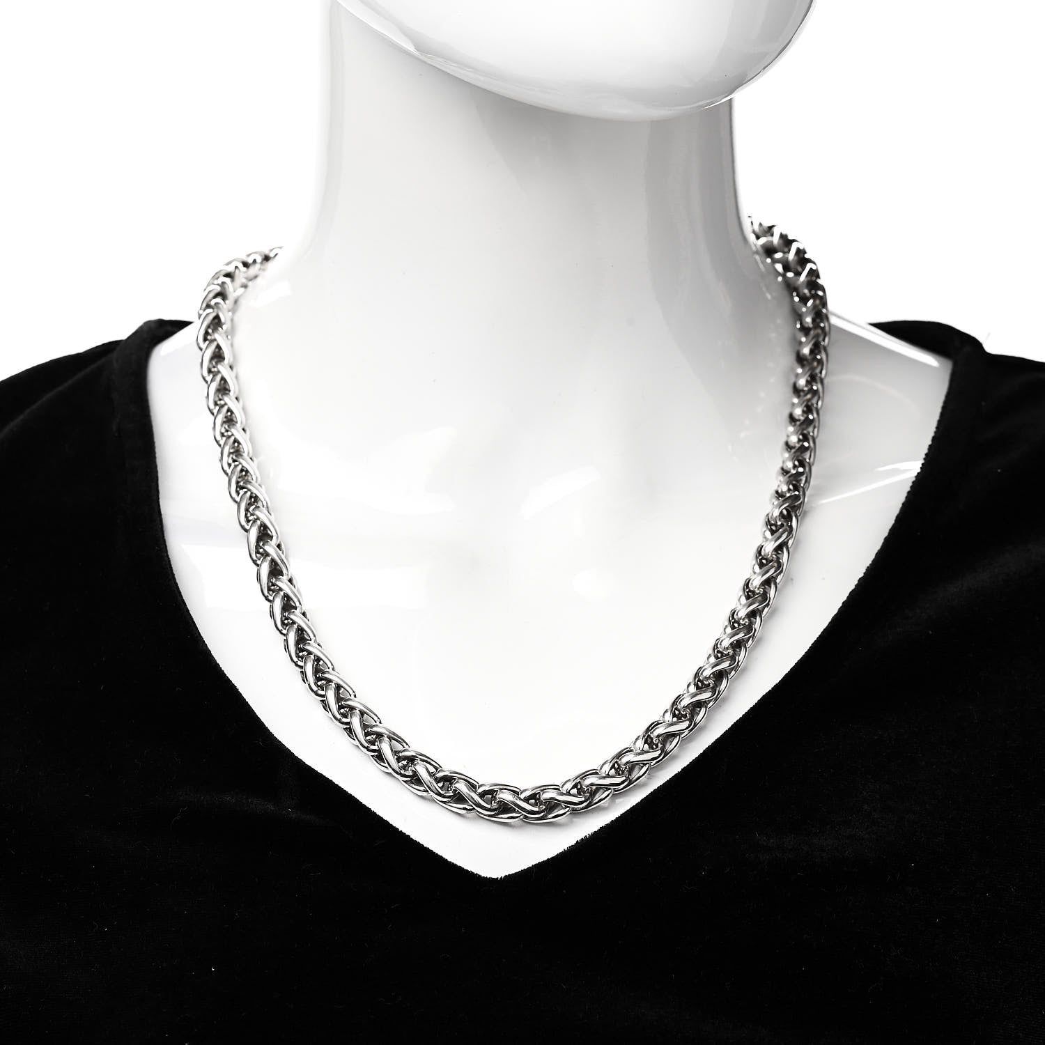 David Yurman Sterling Silver 14K Yellow Gold 8mm Wheat Chain Necklace 2 of 4