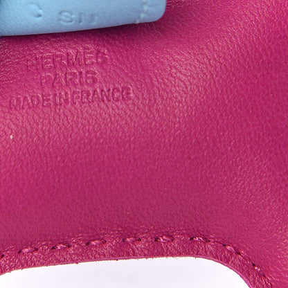 Hermes Milo Lambskin Grigri Rodeo Horse Bag Charm PM Rose Pourpre Cornaline Celeste 4 of 5