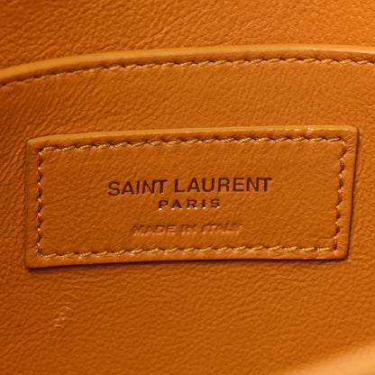 Saint Laurent Smooth Calfskin Manhattan Baguette Tangerine 6 of 15