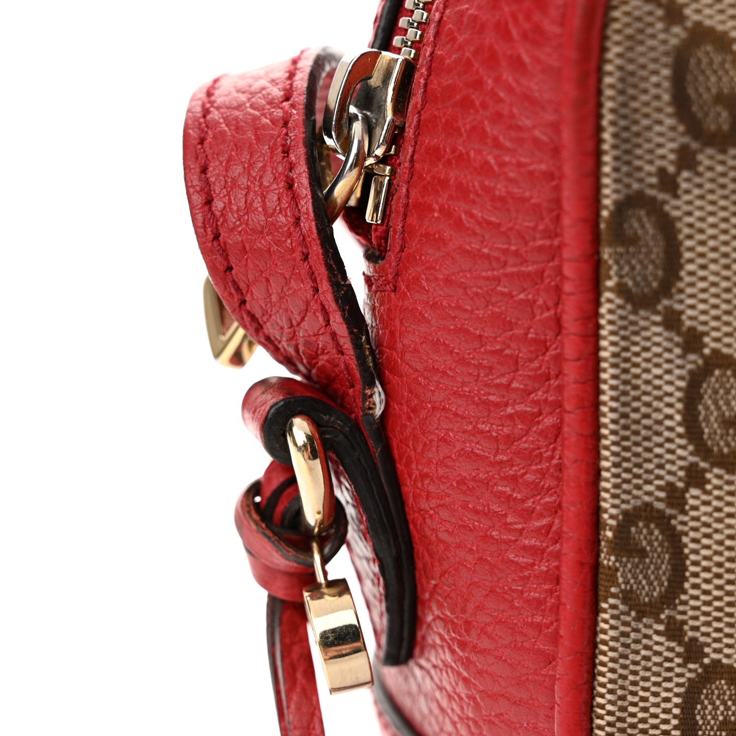 Gucci Monogram Mini Bree Messenger Bag Red 17 of 21