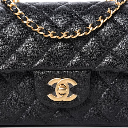 Chanel Caviar Quilted Mini Top Handle Rectangular Flap Black 9 of 10