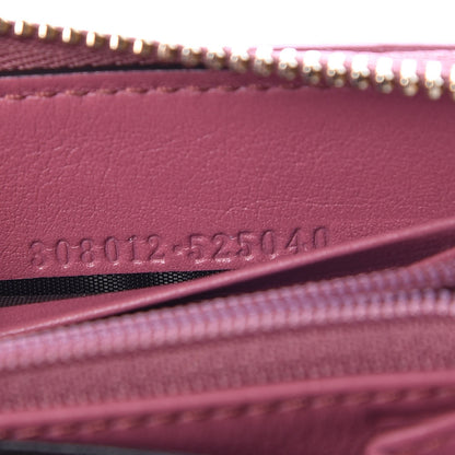 Gucci Monogram Margaux Calfskin Sukey Zip Around Wallet Beige Ebony Vintage Rose 7 of 8
