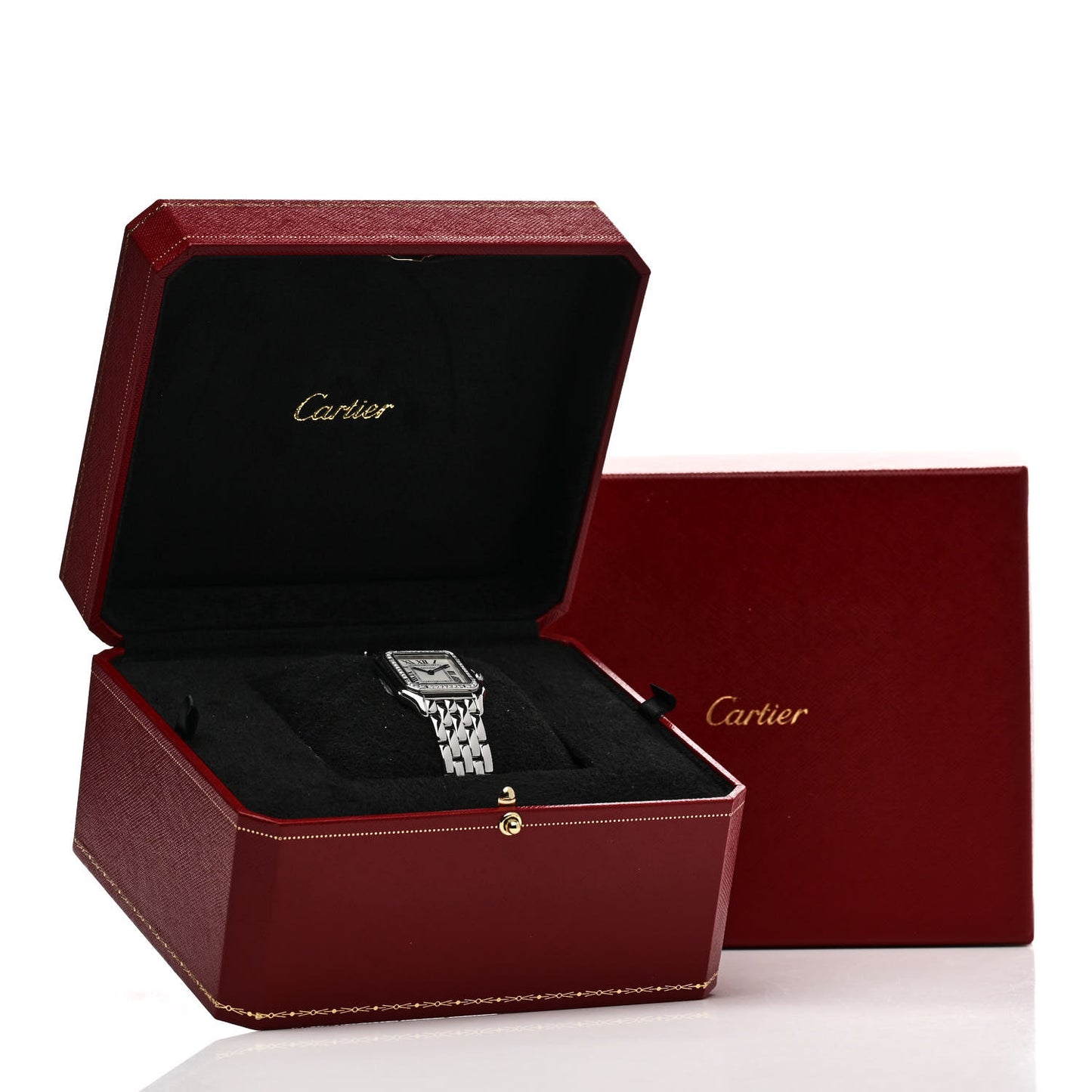 Stainless Steel Diamond 27mm Panthere Quartz Watch