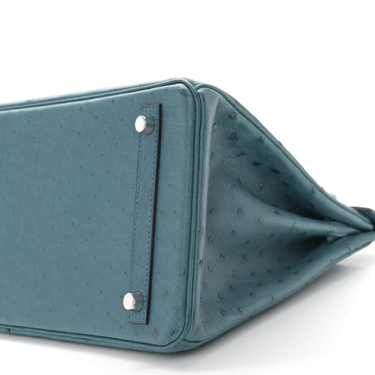 Hermes Ostrich Birkin 30 Cobalt 10 of 12