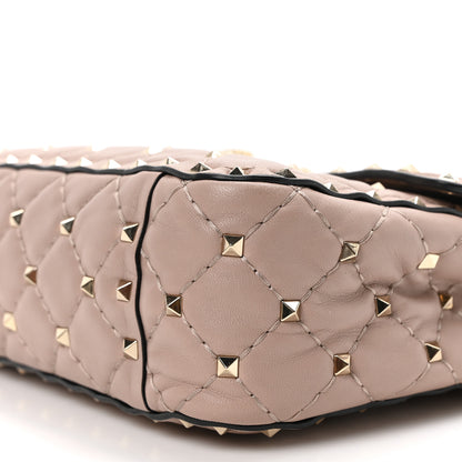 Valentino Garavani Lambskin Medium Rockstud Spike Shoulder Bag Poudre 9 of 9