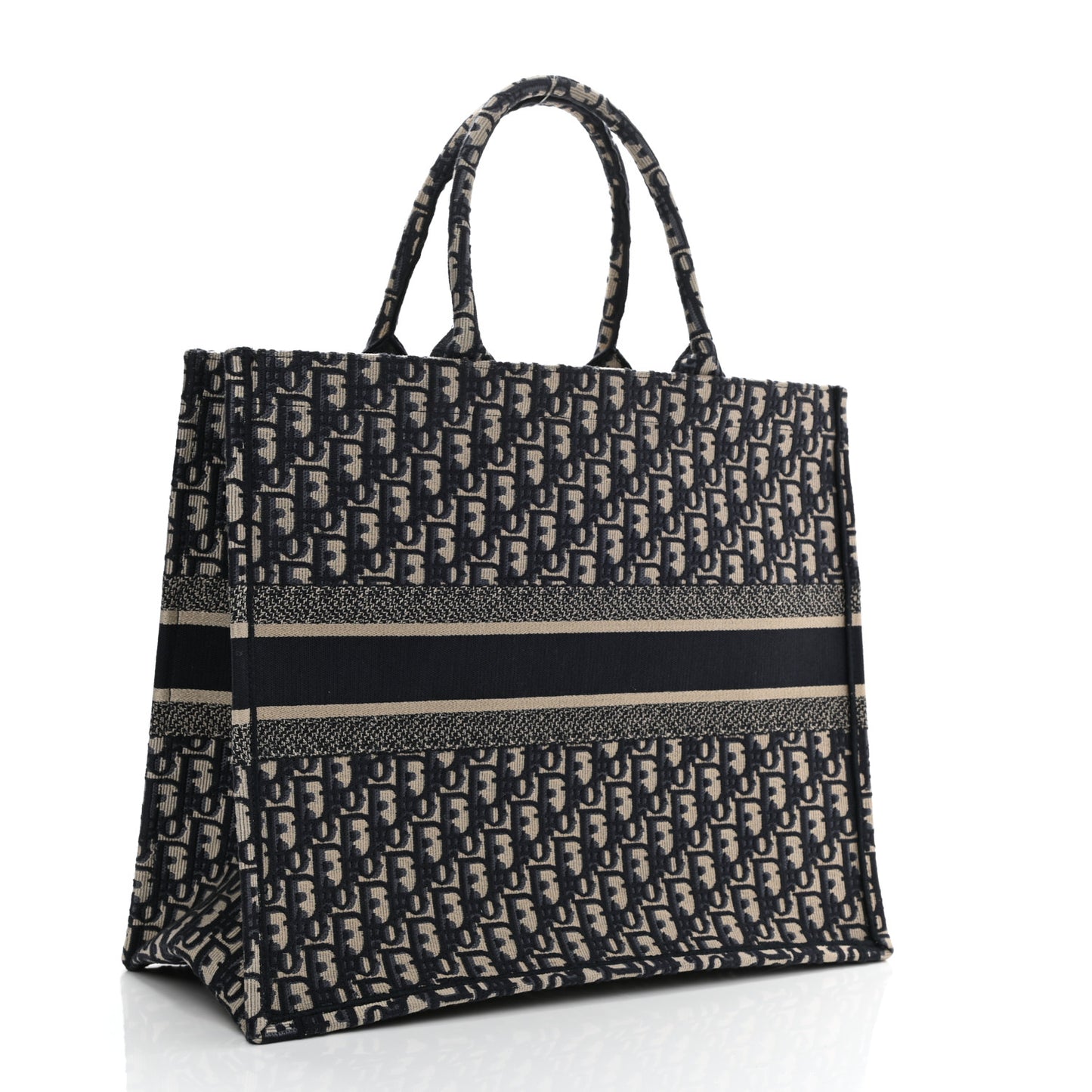 Oblique Book Tote Blue Multicolor