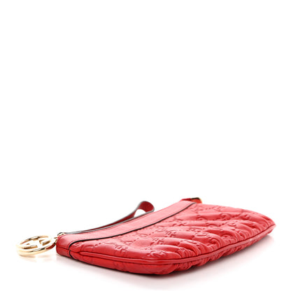 Gucci Guccissima Signature New Britt Wristlet Red 4 of 7