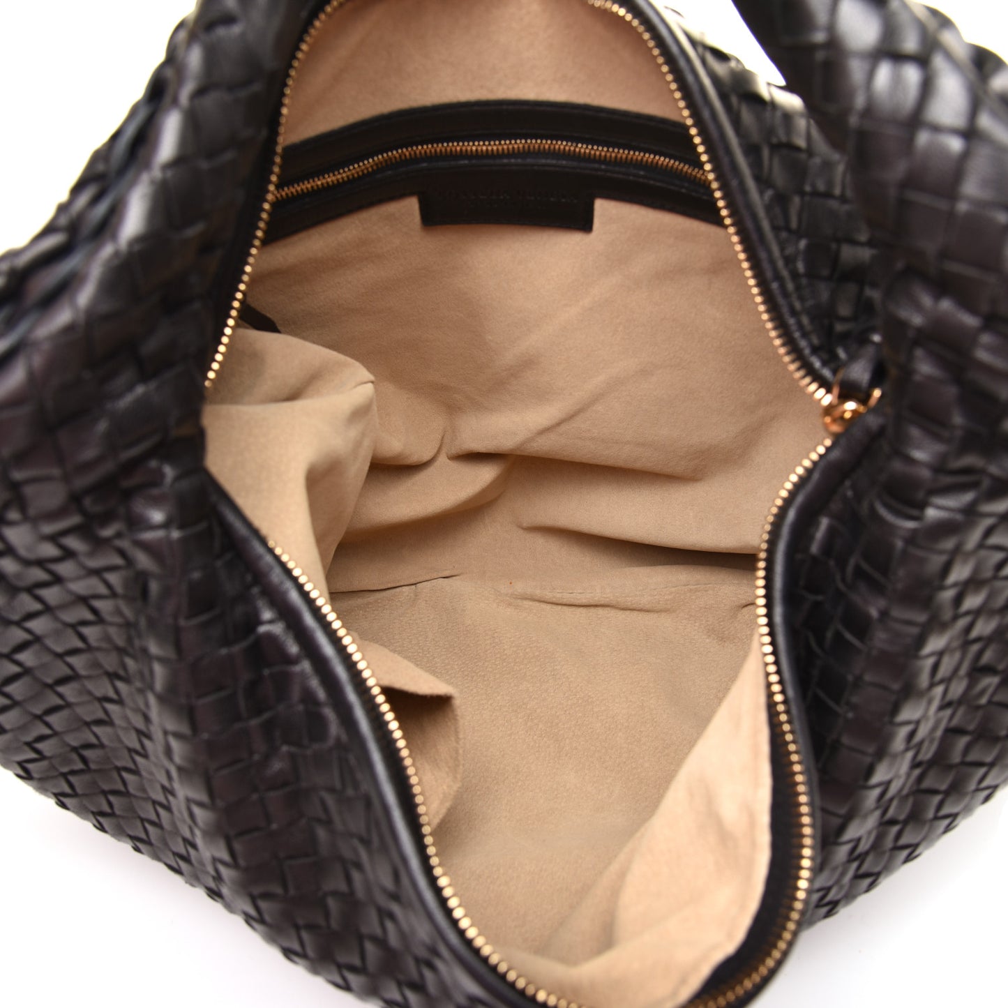 Nappa Intrecciato Large Veneta Hobo Black