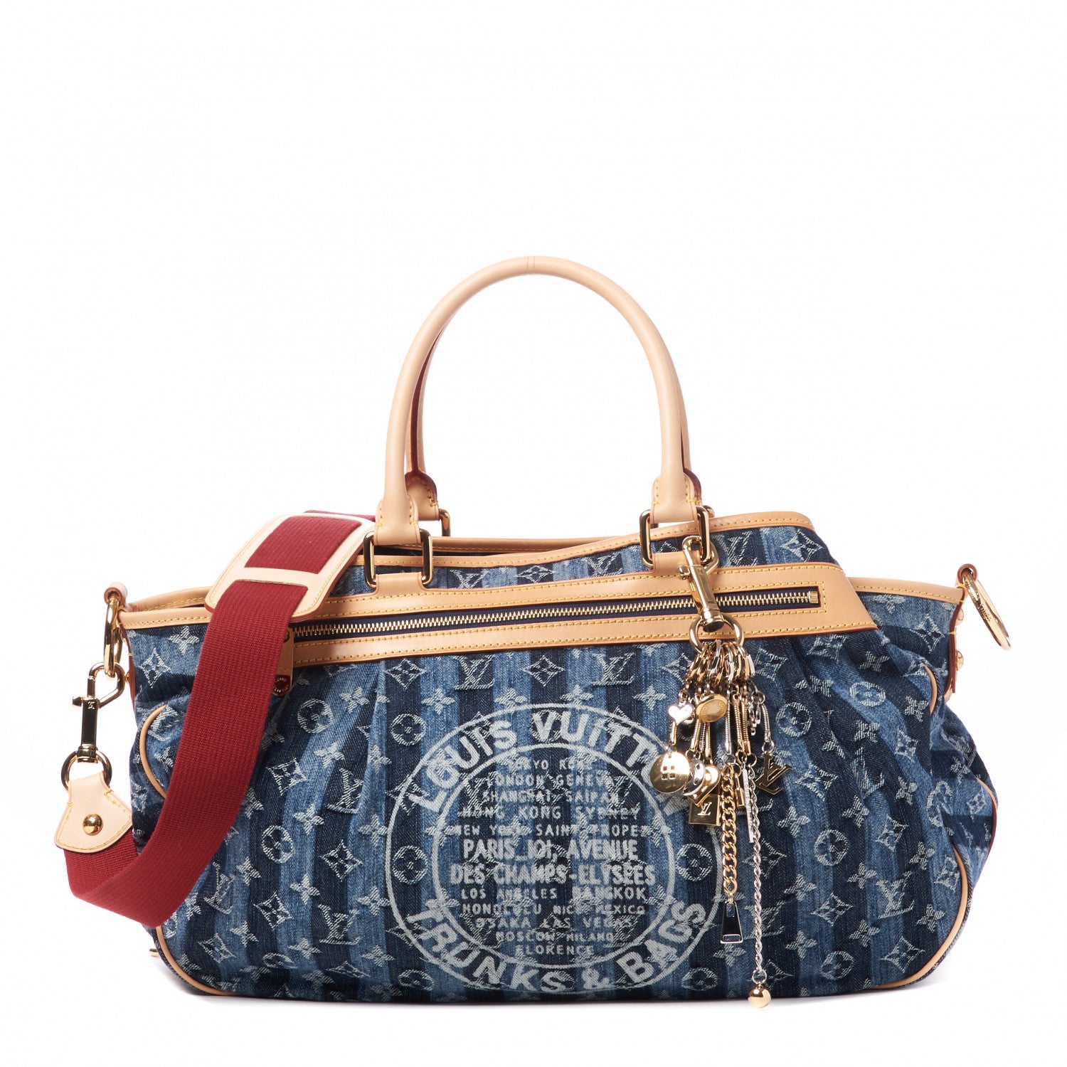 Louis Vuitton Denim Raye Cabas GM 1 of 9