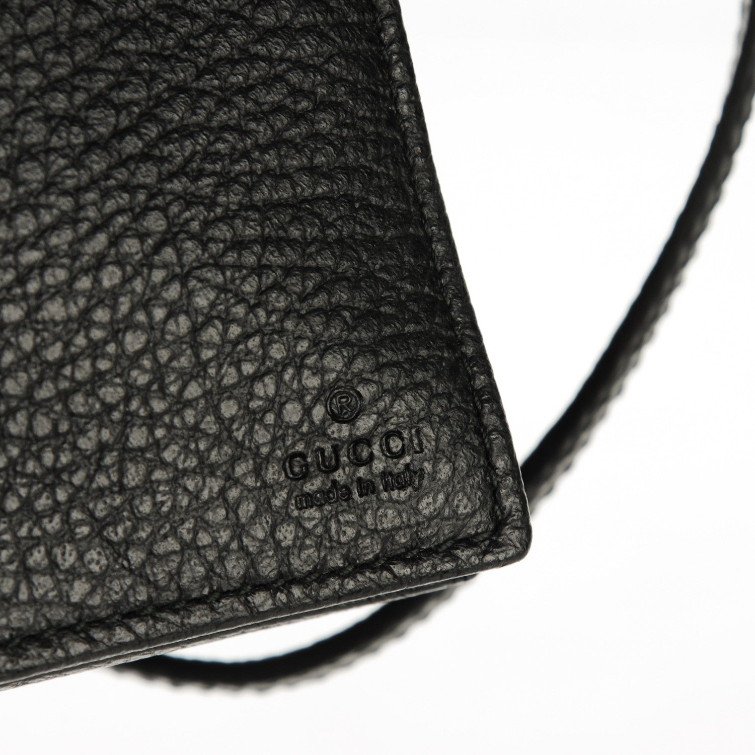 Gucci Dollar Calfskin Mini Swing Wallet Bag Black 6 of 7