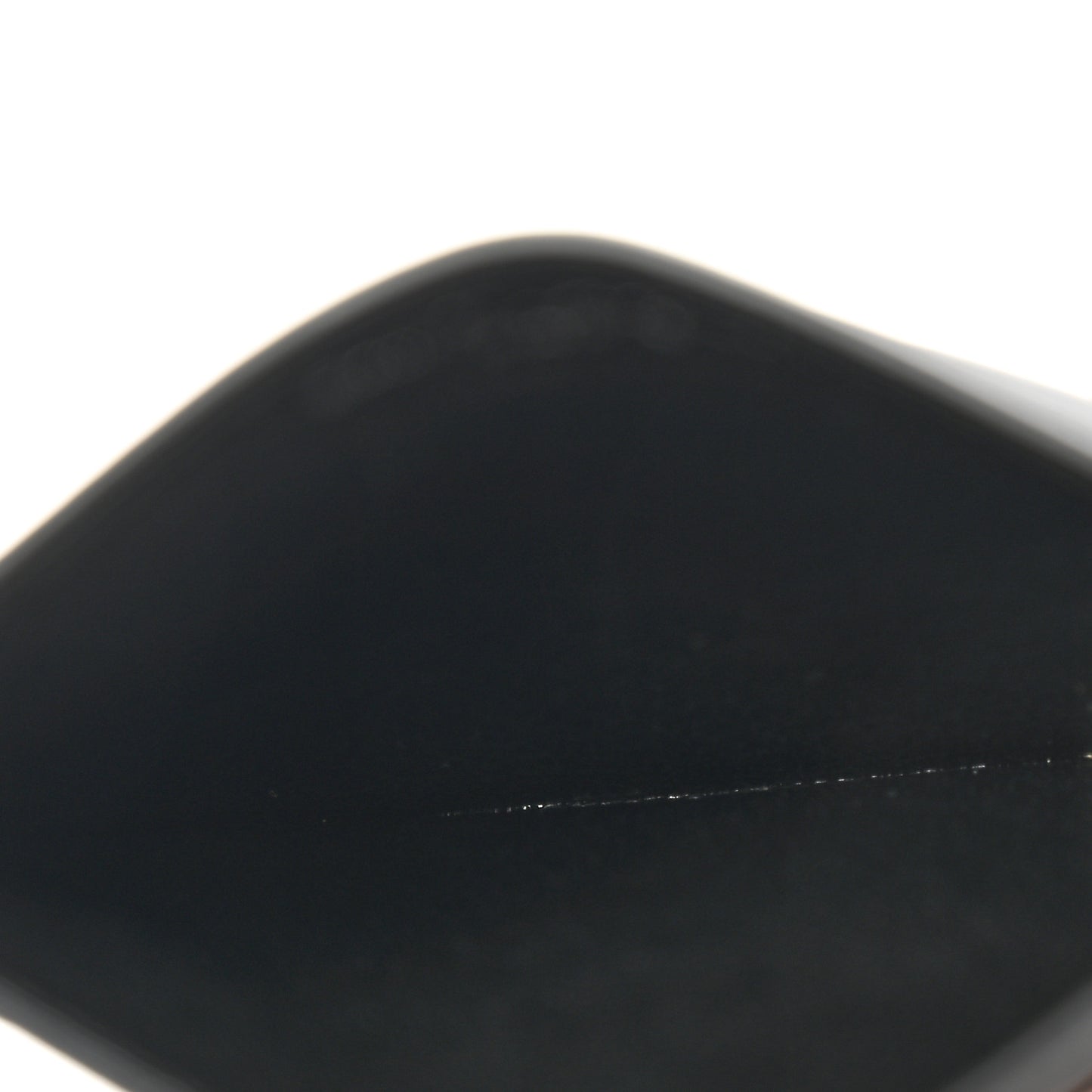 Patent Calfskin Monogram Credit Card Case Black