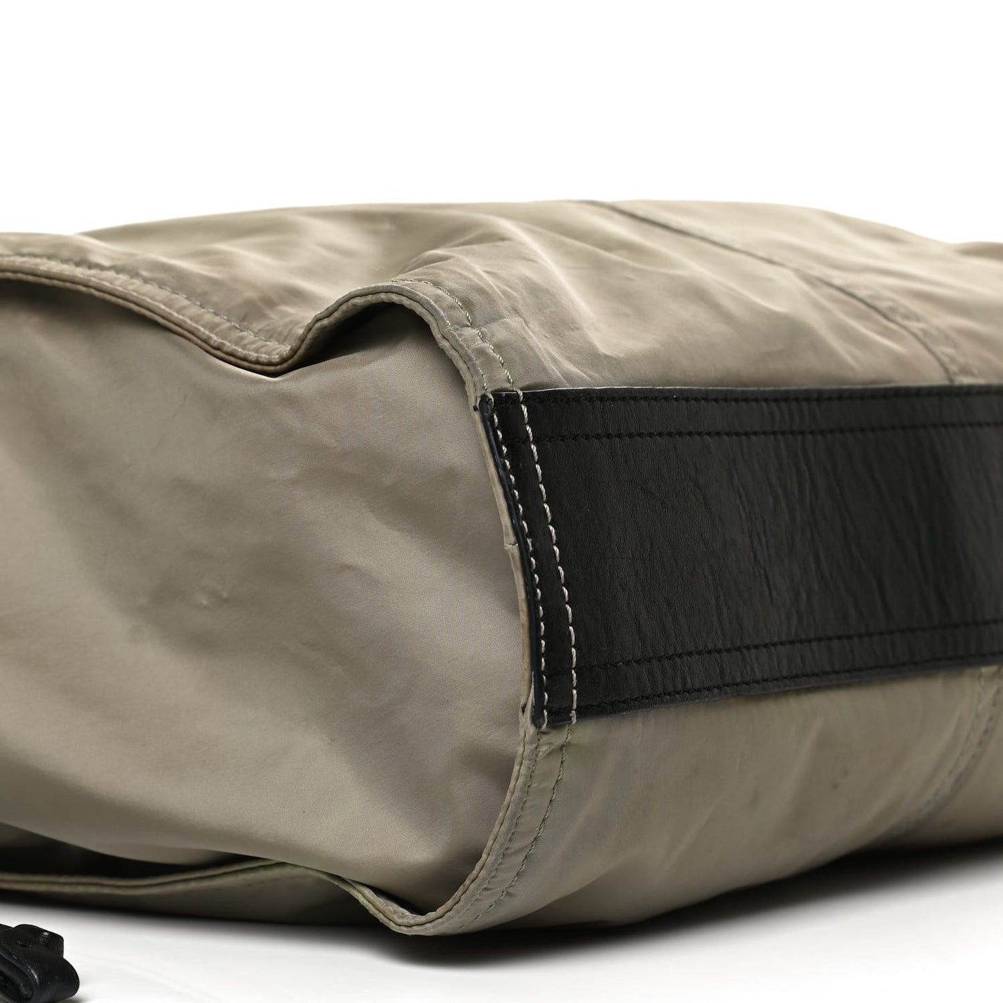 Nylon Buckleigh Packable Tote Bag Beige