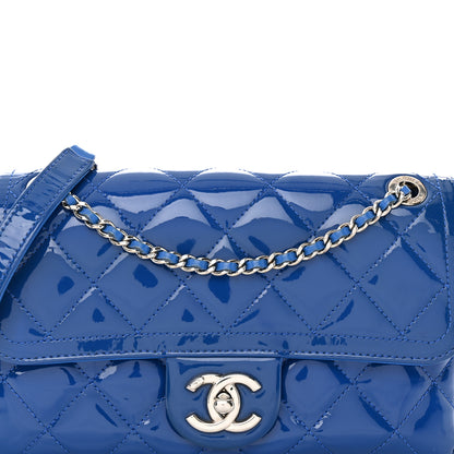 Chanel Patent Quilted Small Coco Shine Flap Blue 8 of 15