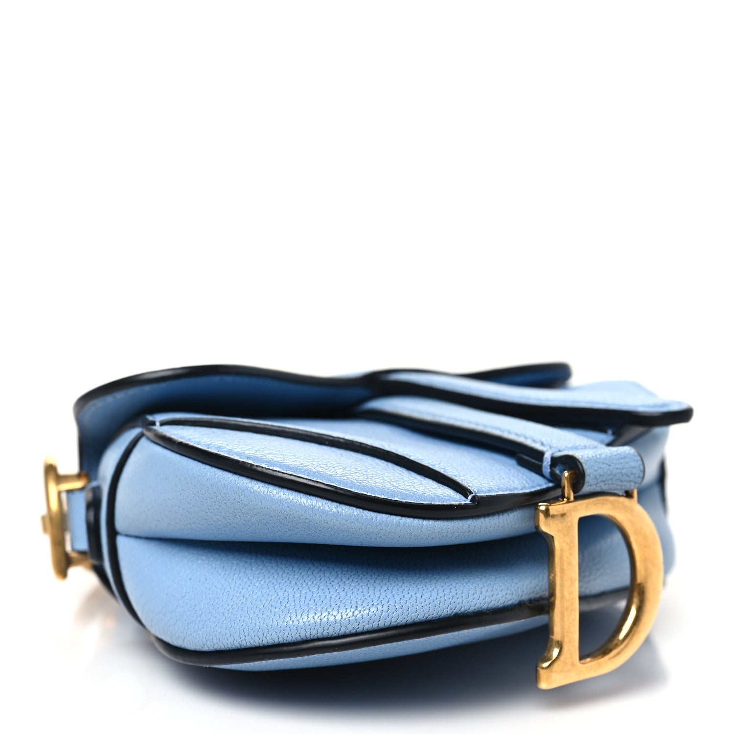 Christian Dior Goatskin Micro Saddle Bag Cloud Blue 4 of 12