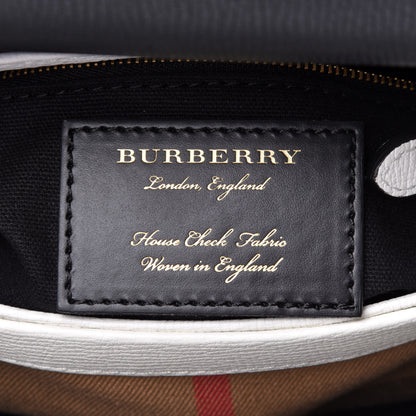 Burberry Derby Calfskin House Check Small Camberley Chalk White Black 9 of 12