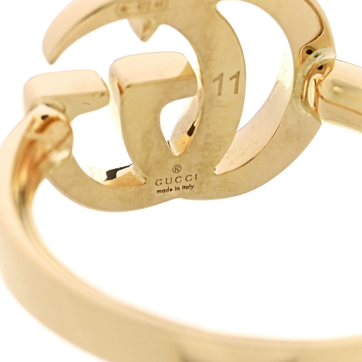 18K Yellow Gold Running GG Ring 51 5.75