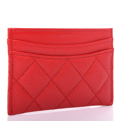 Chanel Caviar Quilted Card Holder Red 3 of 9