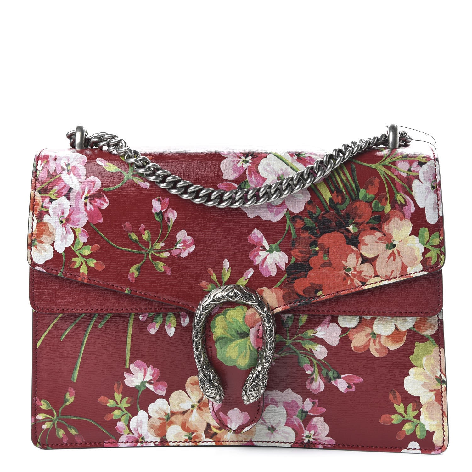 Gucci Calfskin Blooms Print Medium Dionysus Shoulder Bag Romantic Cherry Multicolor 1 of 10