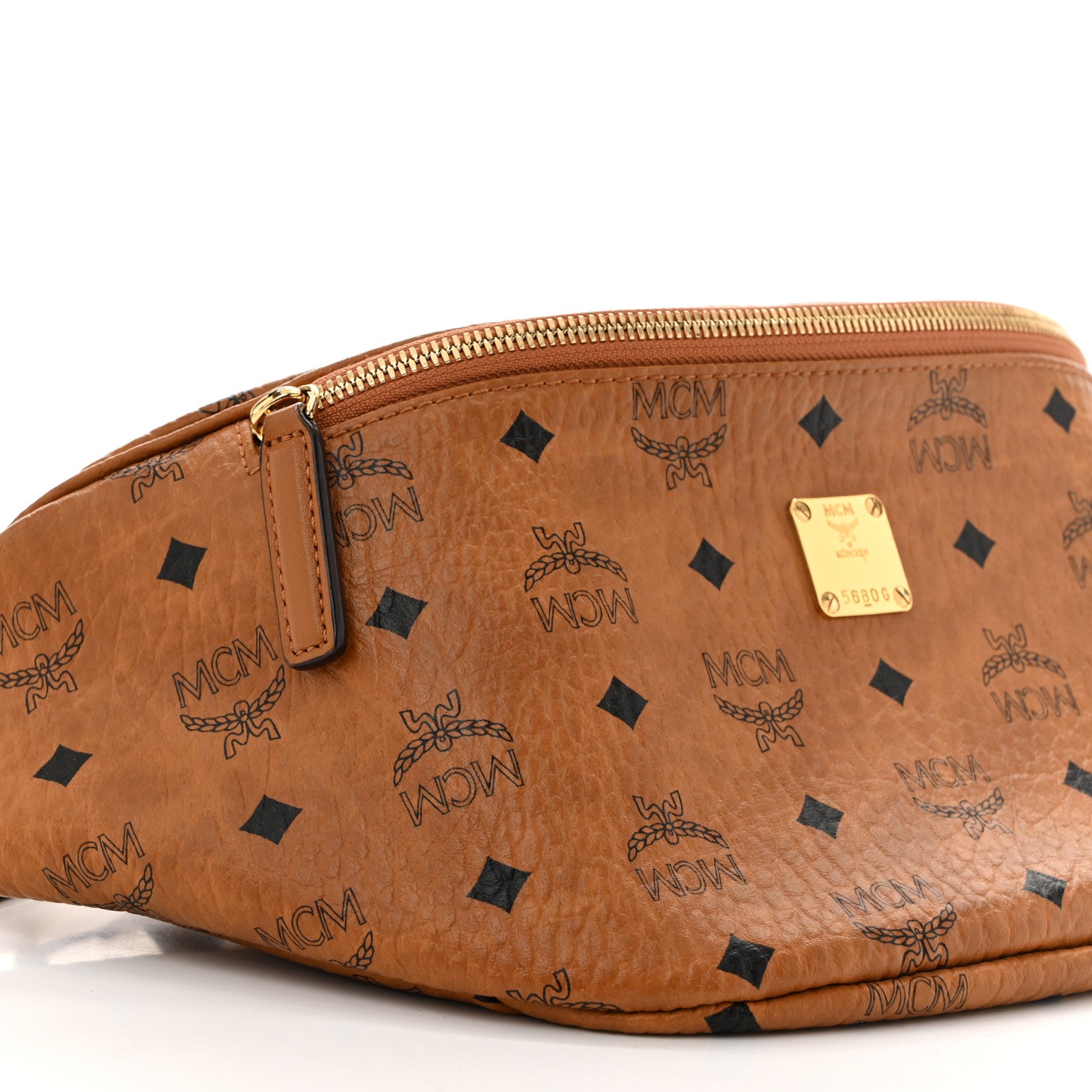 MCM Visetos Stark Belt Bag Cognac 8 of 9