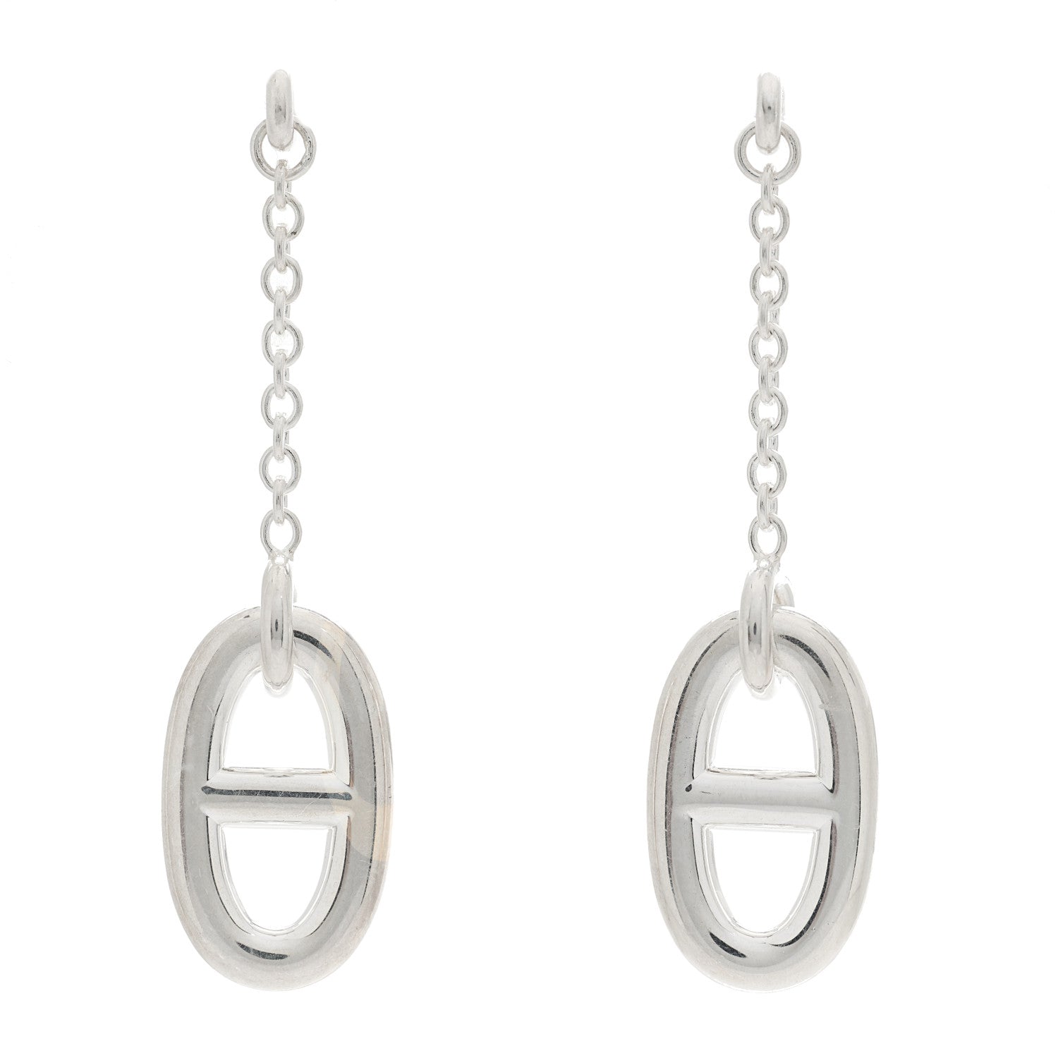 Hermes Sterling Silver Farandole Drop Earrings 1 of 5