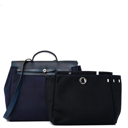Hermes Toile Vache Calfskin Herbag 39 MM Navy 1 of 20