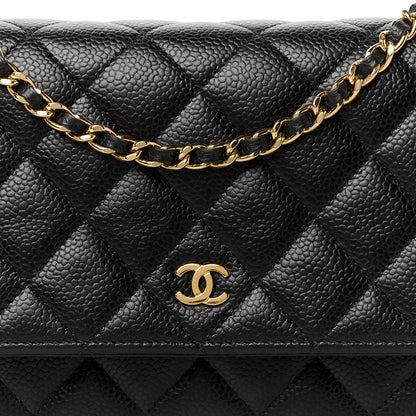Chanel Caviar Quilted Wallet On Chain WOC Black 9 of 11