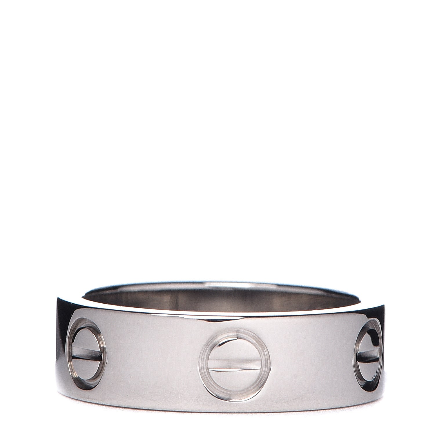 Cartier 18K White Gold 5.5mm LOVE Ring 49 4.75 3 of 4
