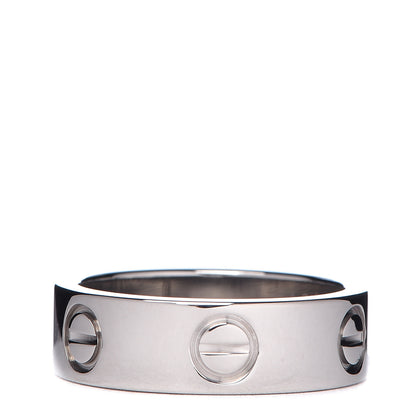 Cartier 18K White Gold 5.5mm LOVE Ring 49 4.75 3 of 4