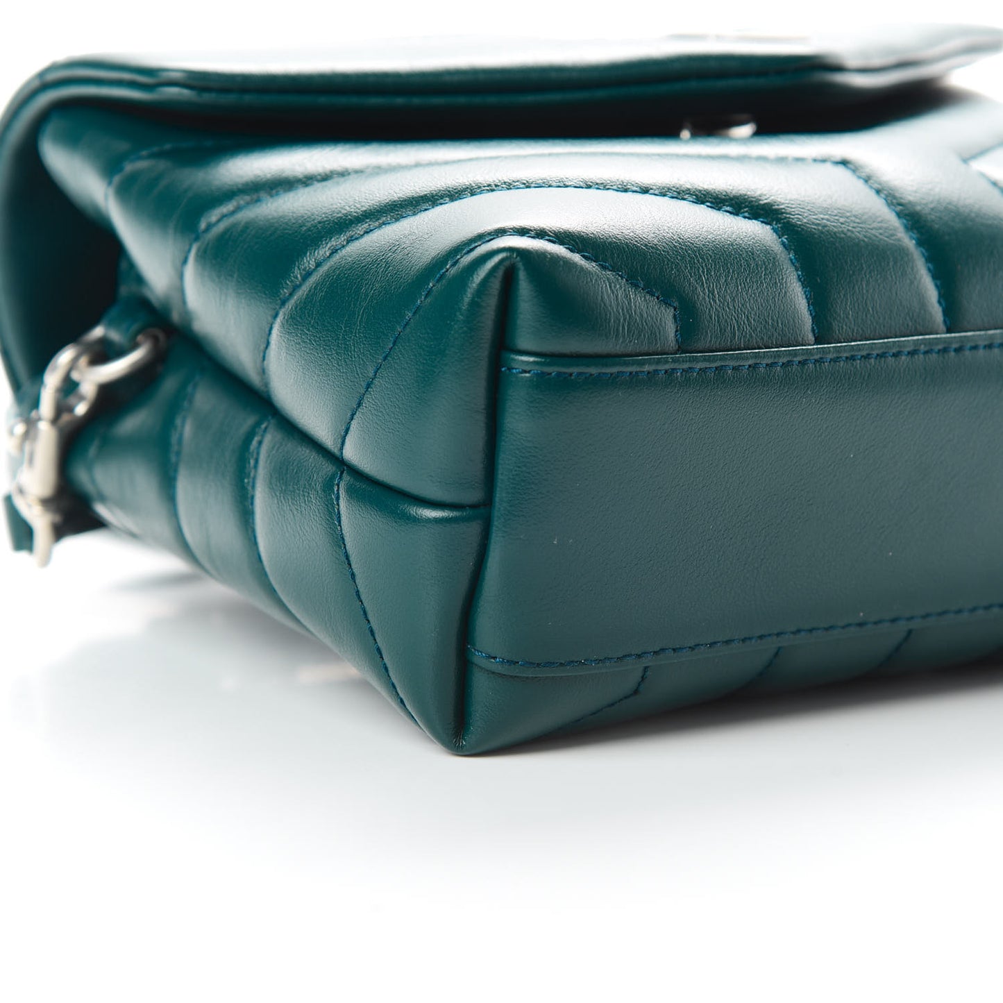 Calfskin Y Quilted Monogram Toy Loulou Satchel Dark Turquoise