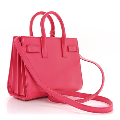 Saint Laurent Calfskin Nano Sac De Jour Fluo Pink 3 of 12