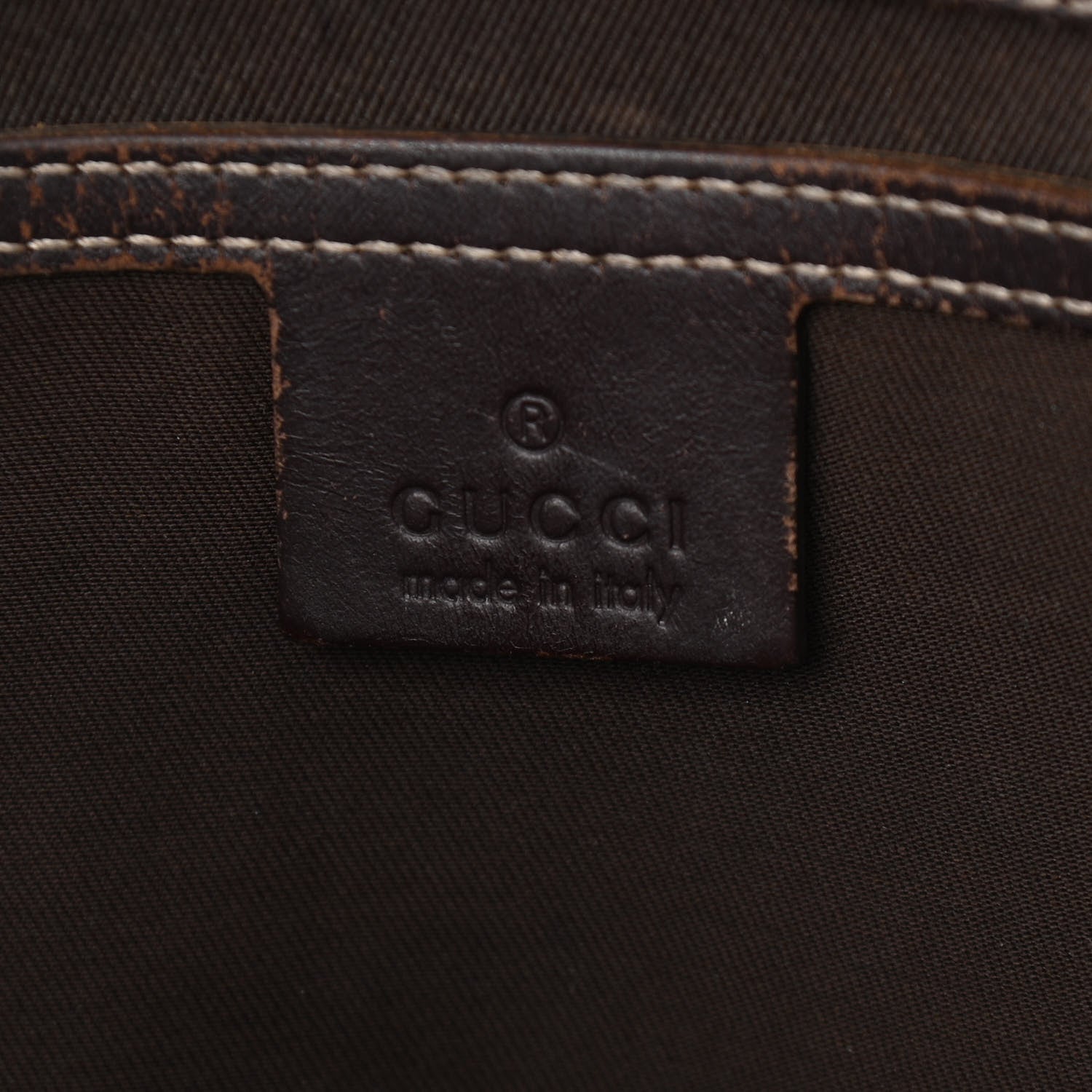 Gucci GG Supreme Monogram Medium Zippered Shopping Tote Dark Brown 6 of 14