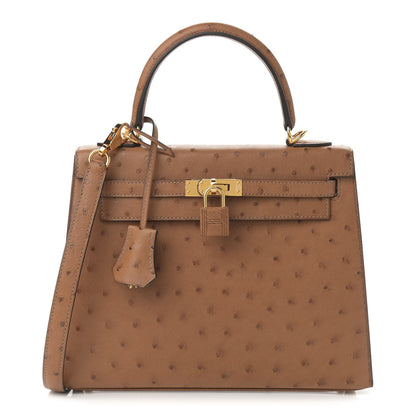 Hermes Ostrich Kelly Sellier 25 Alezan 1 of 11