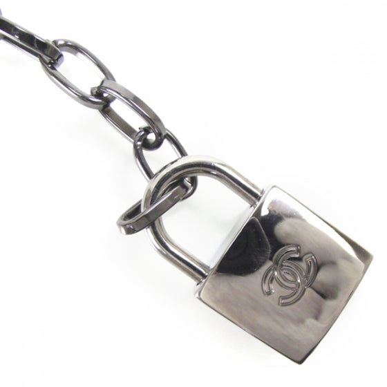 Chanel Gunmetal Chain Lock Charm Belt 3 of 4