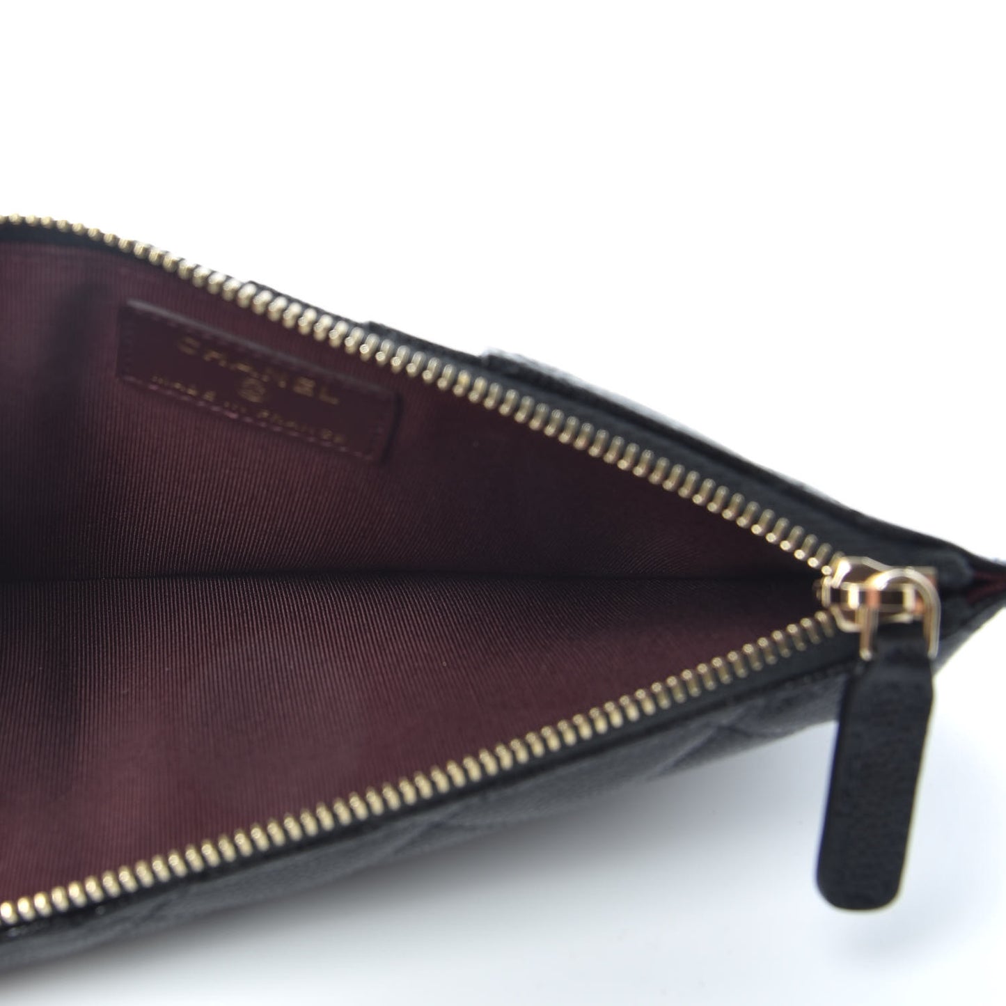 Caviar Quilted Classic iPhone Pouch Black