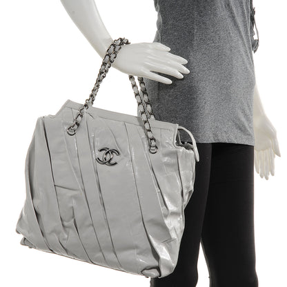 Chanel Leather CC Twisted Medium Tote Gray 2 of 8