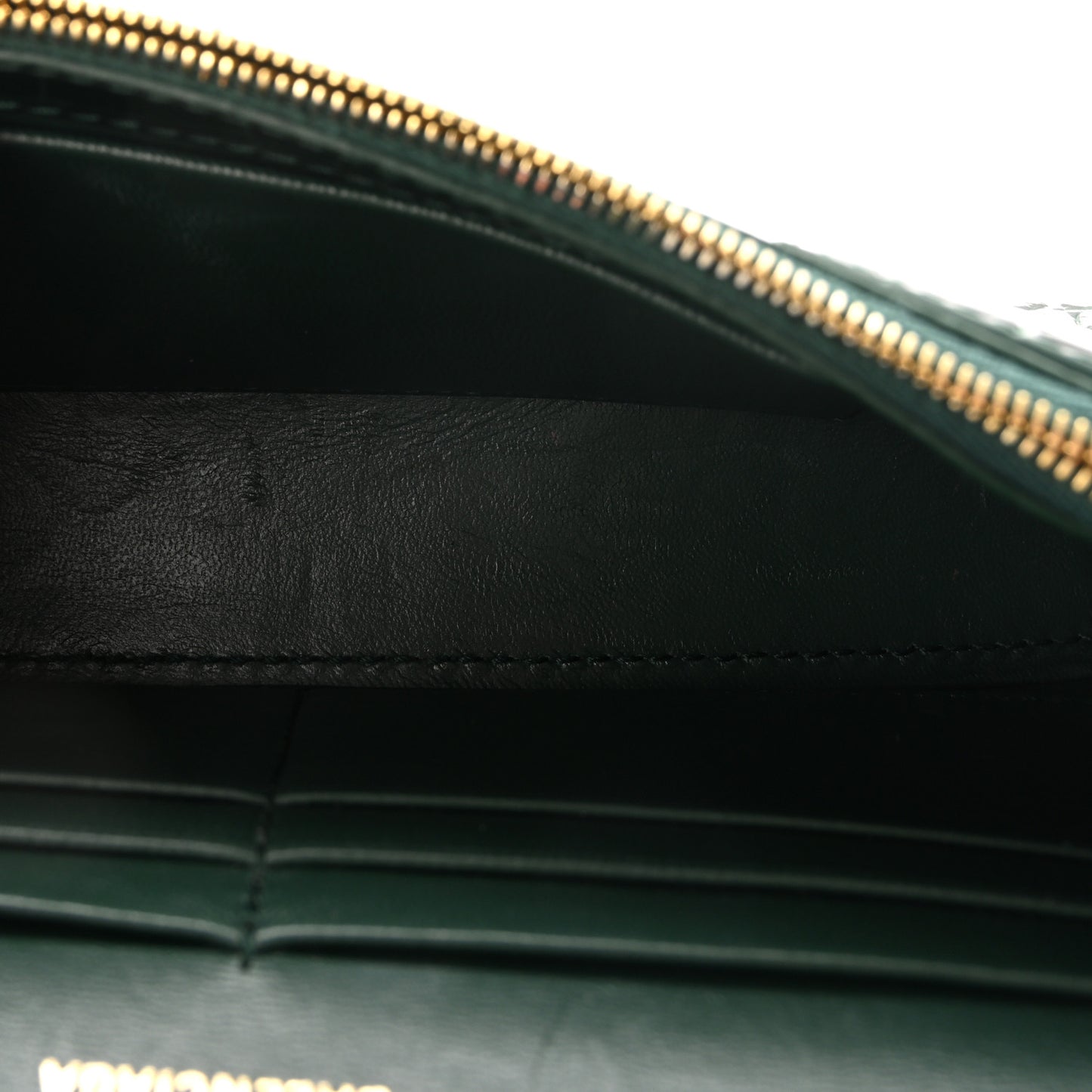 Shiny Calfskin Crocodile Embossed Hourglass Chain Bag Forest Green