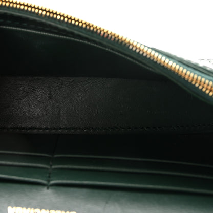 Balenciaga Shiny Calfskin Crocodile Embossed Hourglass Chain Bag Forest Green 5 of 9