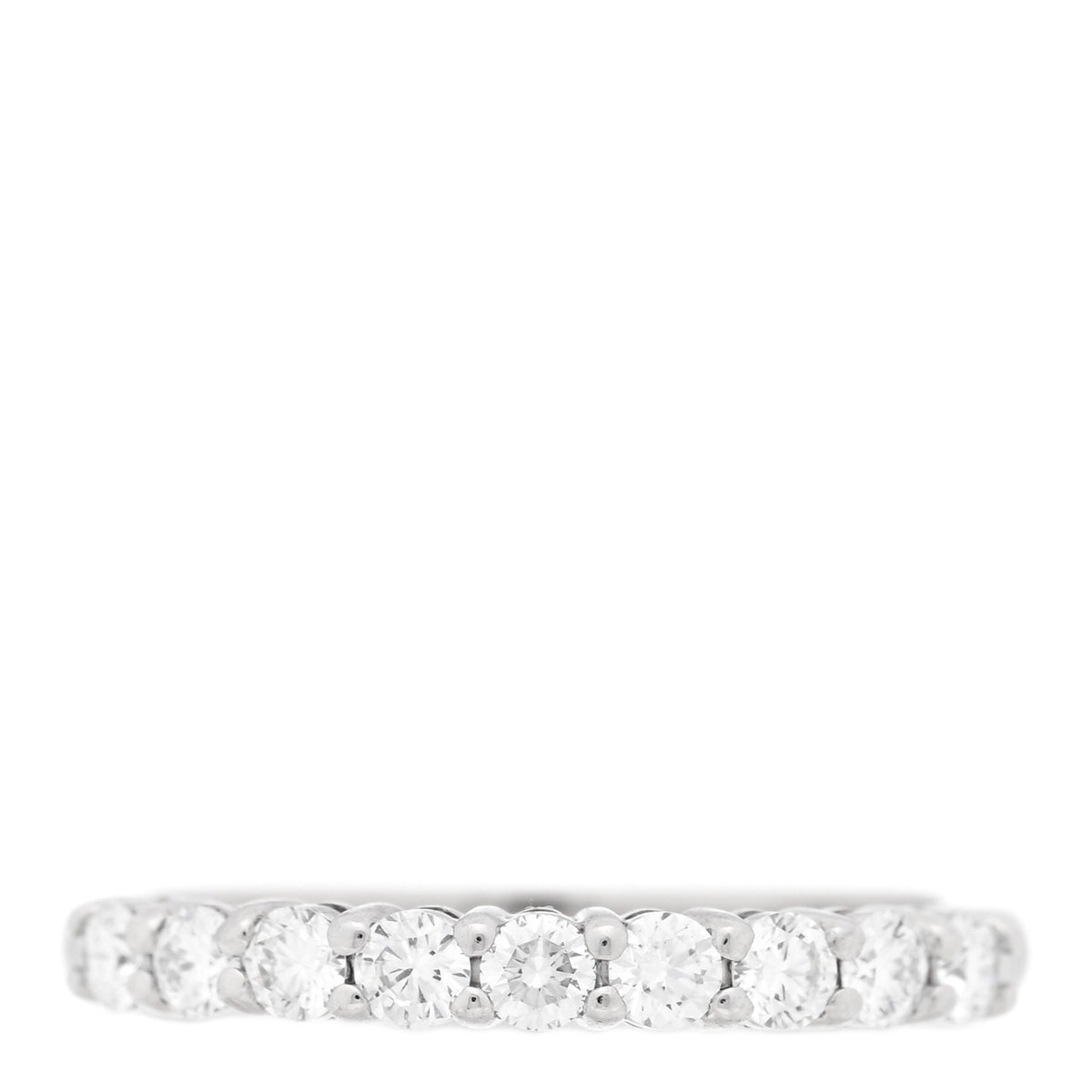 Platinum Diamond .27ctw 2.2mm Half Circle Forever Band Ring 50 5.5
