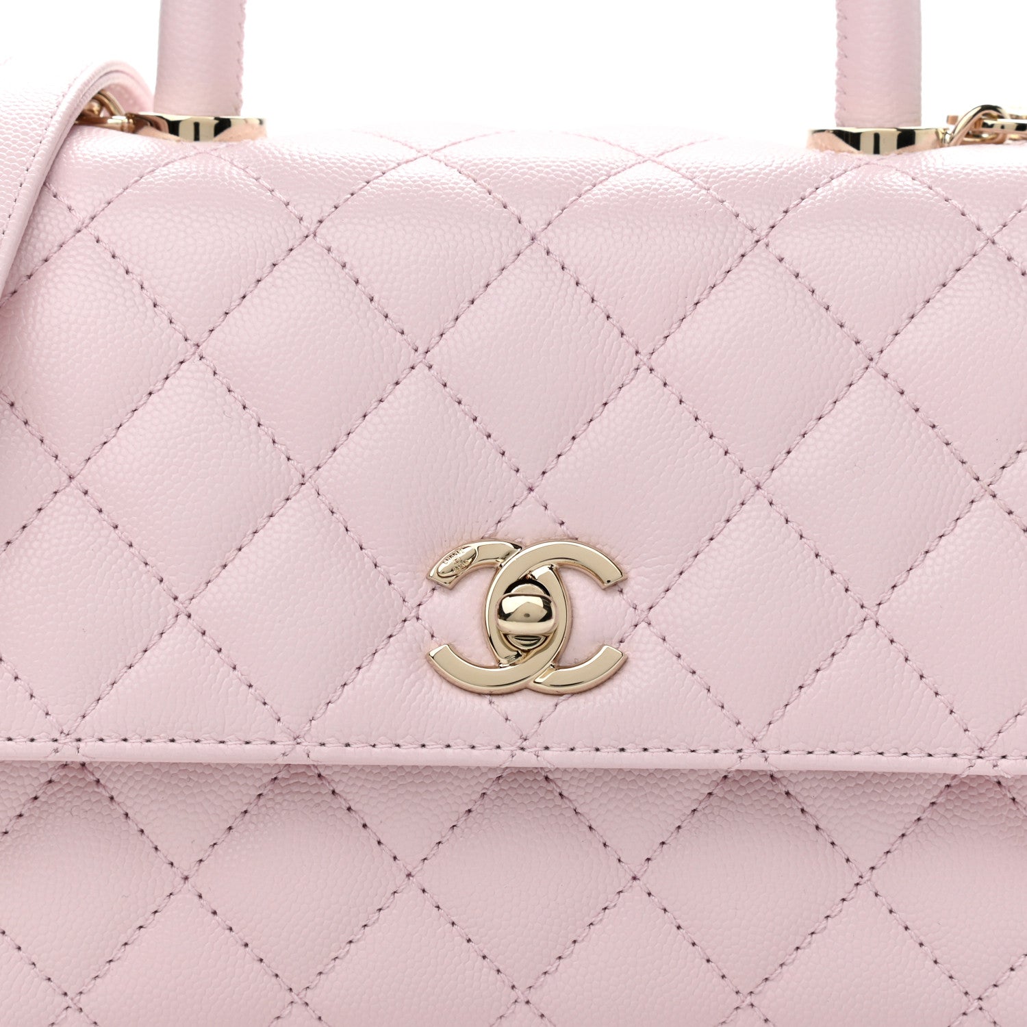 Chanel Caviar Quilted Mini Coco Handle Flap Light Pink 8 of 11