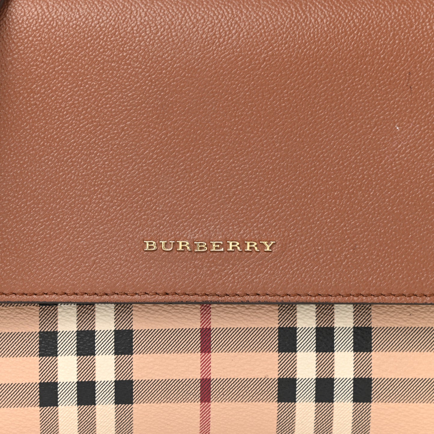 Derby Calfskin Haymarket Check Small Loxley Crossbody Bright Toffee Multicolor