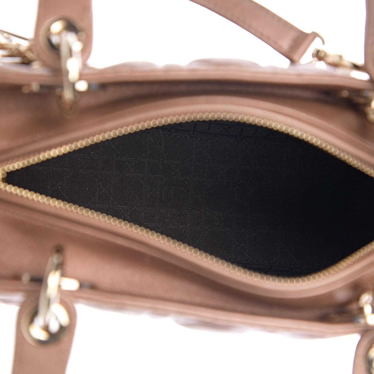 Christian Dior Pearly Lambskin Cannage Medium Lady Dior Quartz 4 of 9