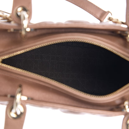 Christian Dior Pearly Lambskin Cannage Medium Lady Dior Quartz 4 of 9