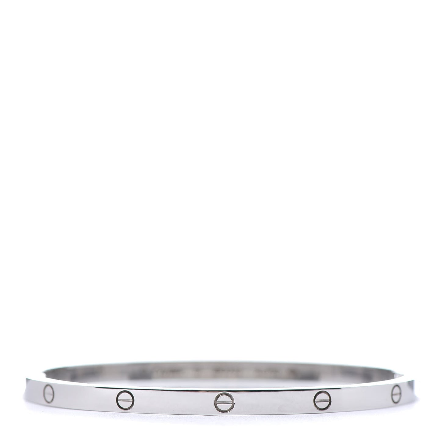 18K White Gold Small LOVE Bracelet 17
