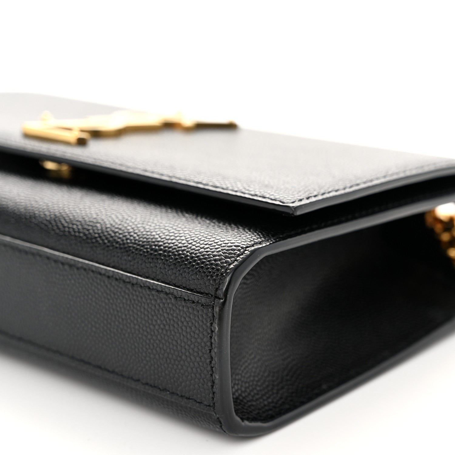 Saint Laurent Grain De Poudre Small Monogram Kate Satchel Black 10 of 10